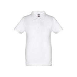 Polo de niños unisex. Blanco Thc adam kids wh