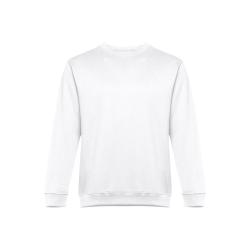 Sudadera blanca de cuello redondo unisex Blanco Delta