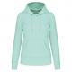 Sudadera capucha ecorresponsable mujer Ref.TTK4028-MENTA DE HIELO