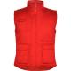 Chaleco laboral multibolsillos con cuello alto ALMANZOR Ref.RCC5067-ROJO