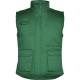 Chaleco laboral multibolsillos con cuello alto ALMANZOR Ref.RCC5067-VERDE BOTELLA