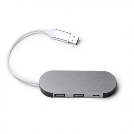 Puerto USB con un cuerpo fabricado en aluminio reciclado de alta calidad DORIAN