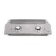 Plancha de asar eléctrica de acero inoxidable 2 termostatos DOC302 Ref.LIDOC302-PLATA 