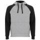 Sudadera bicolor unisex Badet Ref.RSU1058-GRIS VIGORE/NEGRO