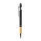 El bolígrafo de metal con empuñadura de bambú combina la elegancia del metal con la calidez y la belleza natural del bambú DEKEL Ref.RBL1246-NEGRO