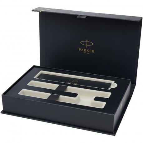 Parker set de bolígrafo y rollerball acromático con caja de regalo IM (tinta negra/azul) IM (tinta negra/azul)