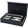 Parker set de bolígrafo y rollerball acromático con caja de regalo IM (tinta negra/azul) IM (tinta negra/azul)
