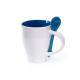 Taza corporativa con cuchara de cerámica de 350ml Cotes Ref.9459-AZUL 