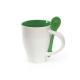 Taza corporativa con cuchara de cerámica de 350ml Cotes Ref.9459-VERDE 