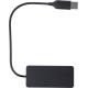 Hub USB de aluminio reciclado Layton Ref.GI1015140-NEGRO 