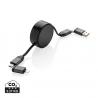 Cable retráctil 45W aluminio reciclado 6 en 1 Terra RCS
