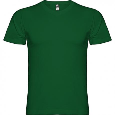 Camiseta corta con escote en pico Samoyedo 155g/m2