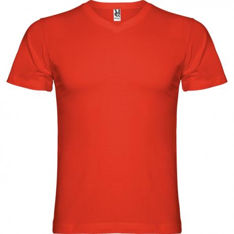 Camiseta corta con escote en pico Samoyedo 155g/m2