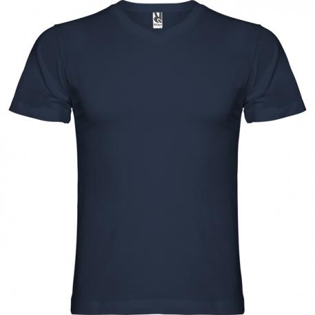 Camiseta corta con escote en pico Samoyedo 155g/m2