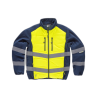 Chaqueta Workshell combinada con acolchado de alta visibilidad y cintas inclinadas WORKTEAM S9605