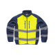 Chaqueta Workshell combinada con acolchado de alta visibilidad y cintas inclinadas WORKTEAM S9605 Ref.WTS9605-MARINO/AMARILLO AV
