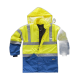 Parka combinada alta visibilidad con cintas reflectantes WORKTEAM C3711 Ref.WTC3711-AZULINA/AMARILLO AV