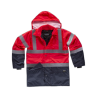 Parka combinada rojo alta visibilidad con cintas reflectantes WORKTEAM C3717