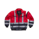 Piloto combinada rojo alta visibilidad con cintas reflectantes WORKTEAM C3737 Ref.WTC3737-ROJO AV/MARINO