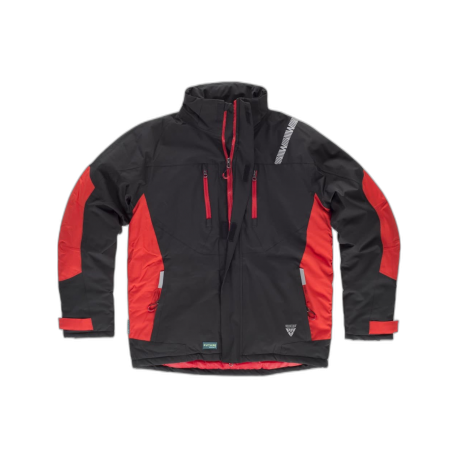 Parka con capucha combinada y detalles reflectantes WORKTEAM WF2858