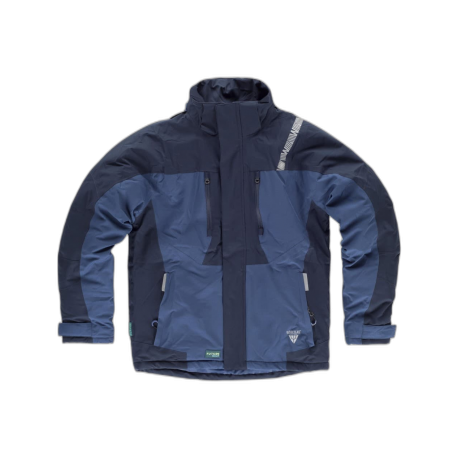 Parka con capucha combinada y detalles reflectantes WORKTEAM WF2858