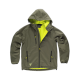 Workshell con capucha y bies en mangas WORKTEAM S9499 Ref.WTS9499-VERDE CAZA/AMARILLO AV