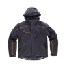 Parka jaspeada con costuras y vivos alta visibilidad WORKTEAM S1150