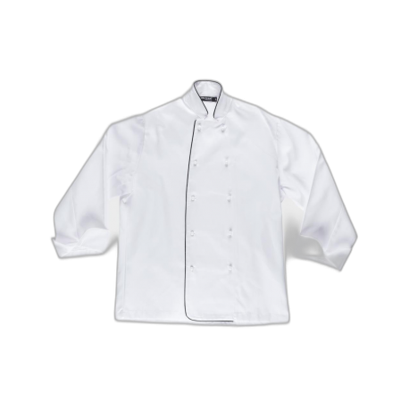 Chaqueta de cocina con vivos a contraste y botones de seguridad WORKTEAM B9206