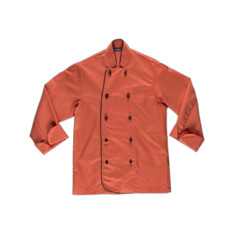 Chaqueta cocina unisex con botones de seguridad y vivos a contraste WORKTEAM B9205