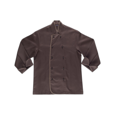 Chaqueta cocina unisex con botones de seguridad y vivos a contraste WORKTEAM B9205