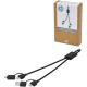 Cable de carga rápida y transmisión de datos 6 en 1 de 45 W en aluminio reciclado con certificación RCS Connect Ref.PF124345-NEGRO INTENSO 