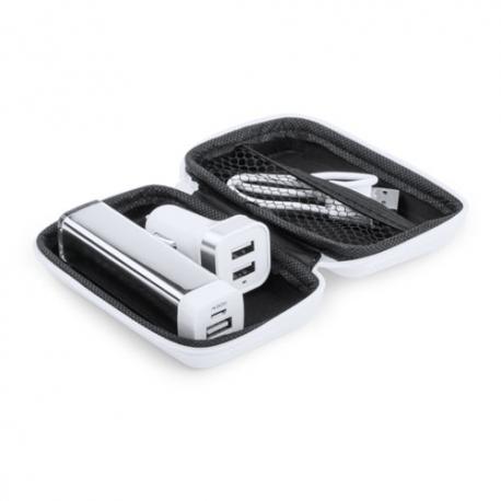 Set Power bank 2600 mAh blanco Nacorap