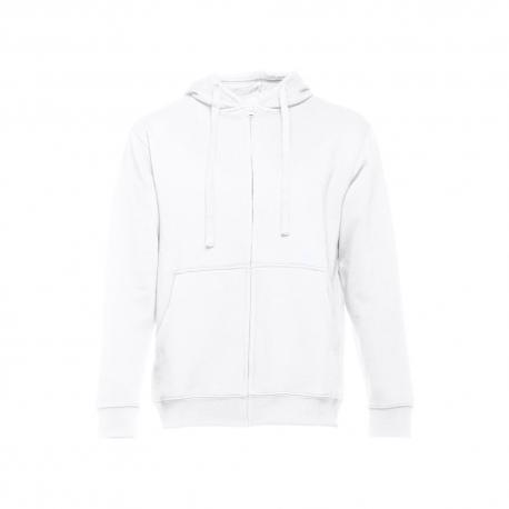 Sudadera unisex con cremallera y capucha. Blanco Thc amsterdam wh