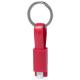 Llavero con cable cargador sincronizador Holnier Ref.5741-ROJO 