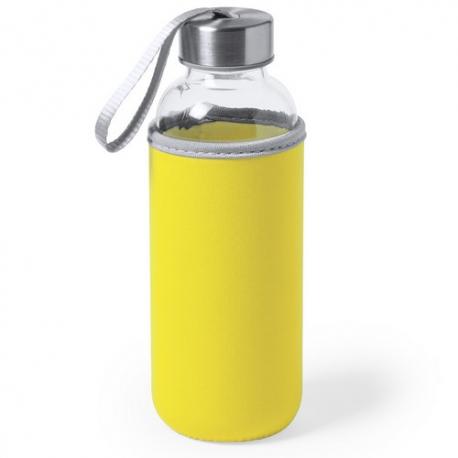 Botella de agua personalizada de cristal 420ml con funda Dokath