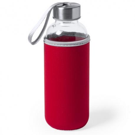Botella de agua personalizada de cristal 420ml con funda Dokath