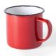 Taza personalizada de metal esmaltado 350ml Wilem Ref.5571-ROJO 