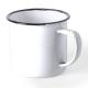 Taza personalizada de metal esmaltado 350ml Wilem Ref.5571-BLANCO 