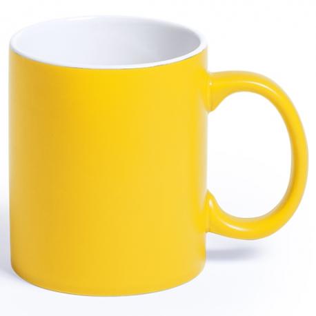 Taza publicitaria de cerámica de colores de 350ml Lousa