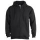 Sudadera con capucha y cremallera de adulto KEYA 280g/m2 Ref.5866-NEGRO