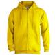 Sudadera con capucha y cremallera de adulto KEYA 280g/m2 Ref.5866-AMARILLO