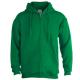 Sudadera con capucha y cremallera de adulto KEYA 280g/m2 Ref.5866-VERDE