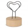 Memo clip con base de madera 'love u'