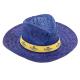 Sombrero de ala ancha de paja Splash Ref.9195-AZUL ROYAL 
