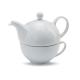 Set de taza y tetera de 400 ml Tea time Ref.MDMO7343-BLANCO 