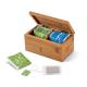 Caja de té de bambú con 2 compartimentos y cierre magnético Burdock Ref.PS93995-NATURAL 