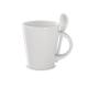 Taza cerámica 340ml con cuchara Sublimkonik Ref.MDMO8442-BLANCO 