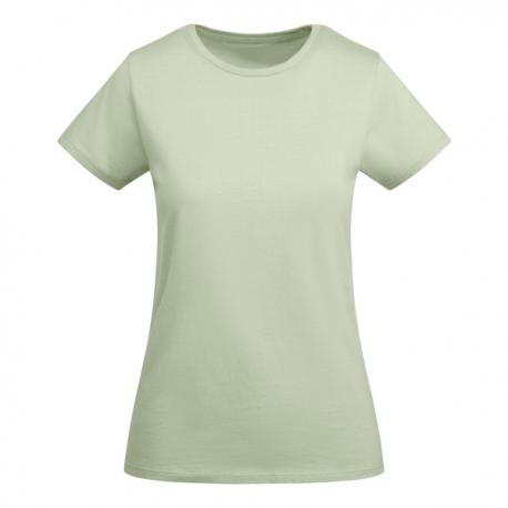 Camiseta de mujer entallada de manga corta en algodón orgánico certificado OCS BREDA WOMAN