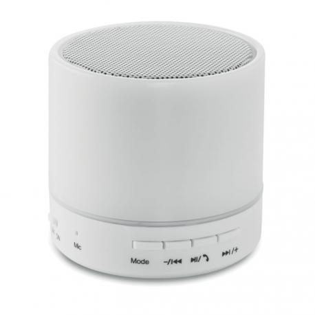 Altavoz circular bluetooth led Round white