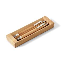 Set de bolígrafo y portaminas de bambú Greeny